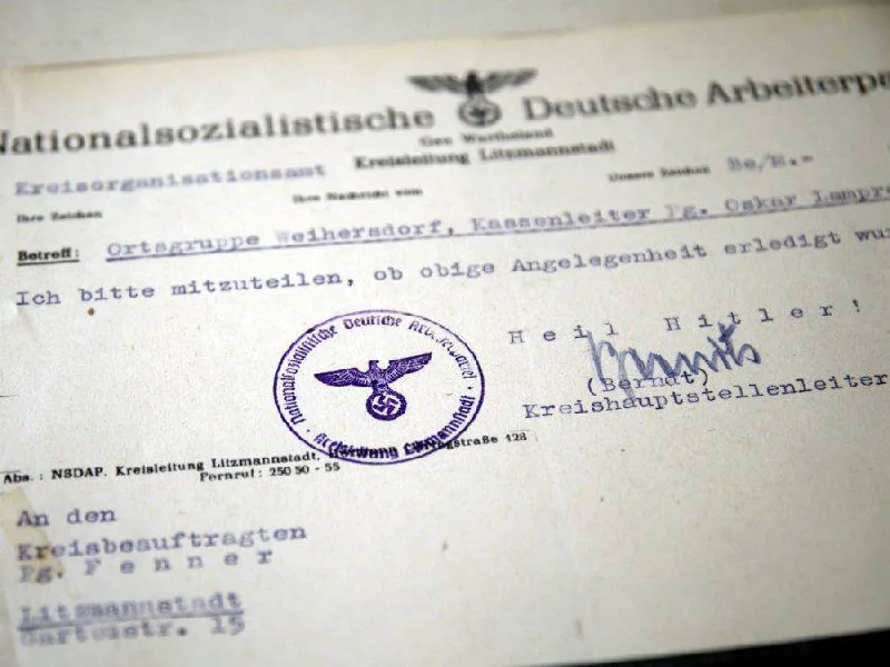 NSDAP членска карта - архивен документ от нацистка Германия